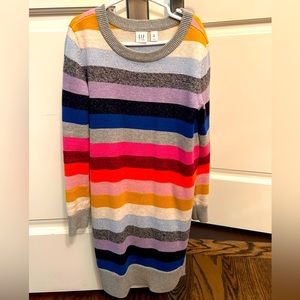 Gap sweater dress with sparkly accents.